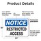 Signmission Restricted Access OSHA Notice Sign, Plastic, 24in W x 18in L, 2PK OS-2PACK-NS-P-1824-L-18071 - alternate 6